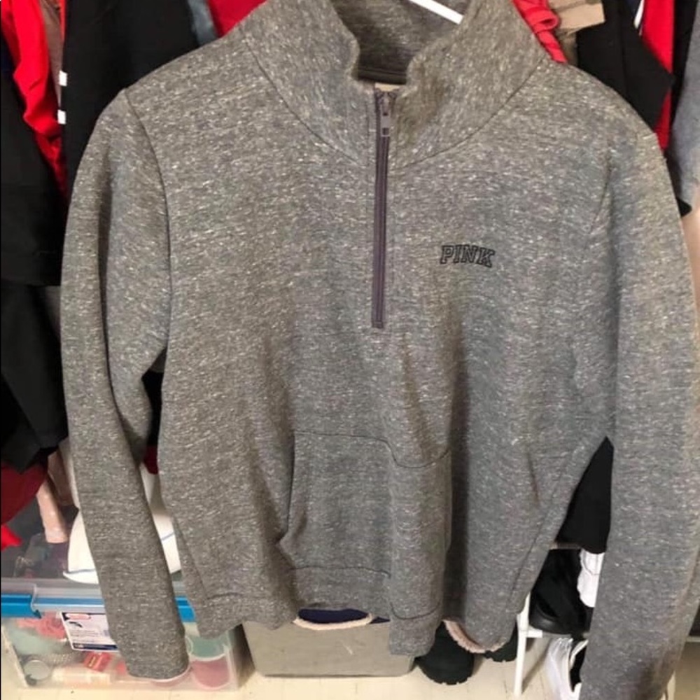 Pink quarter zip